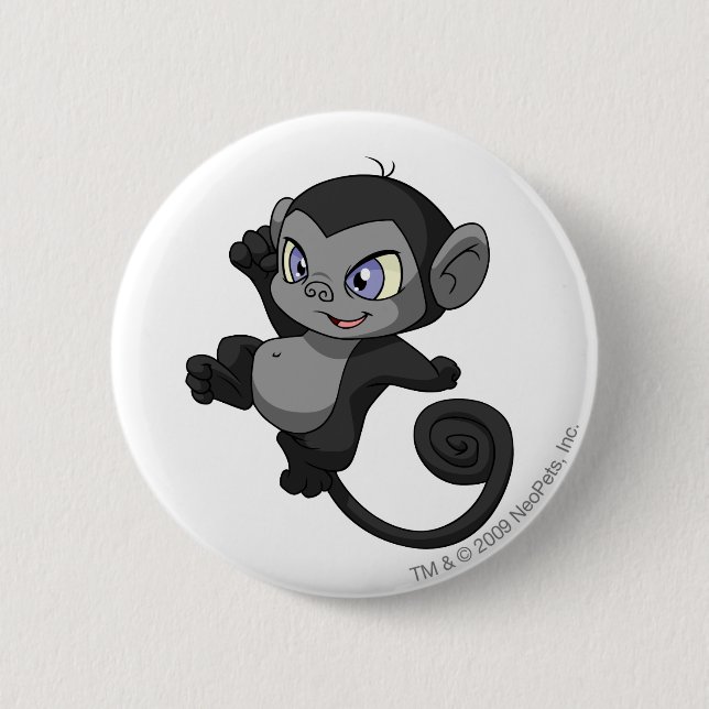 Mynci Shadow 6 Cm Round Badge (Front)