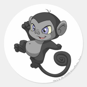 Mynci Shadow Classic Round Sticker