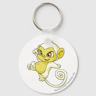 Mynci White Key Ring