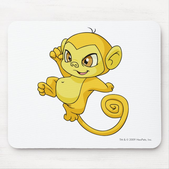 Mynci Yellow Mouse Pad (Front)