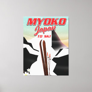myoko japan ski poster canvas print