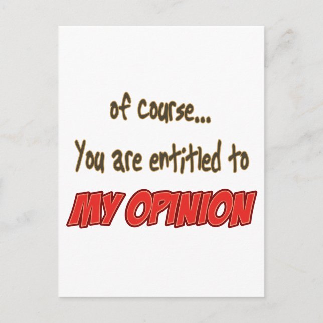 myOpinion Postcard (Front)