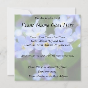 Myosotis sylvatica - Forget Me Nots Invitation