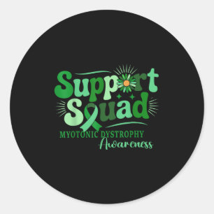 Myotonic Dystrophy Awareness Support Squad  Classic Round Sticker