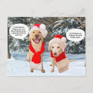 Myrtie & Moses on Christmas Holiday Postcard