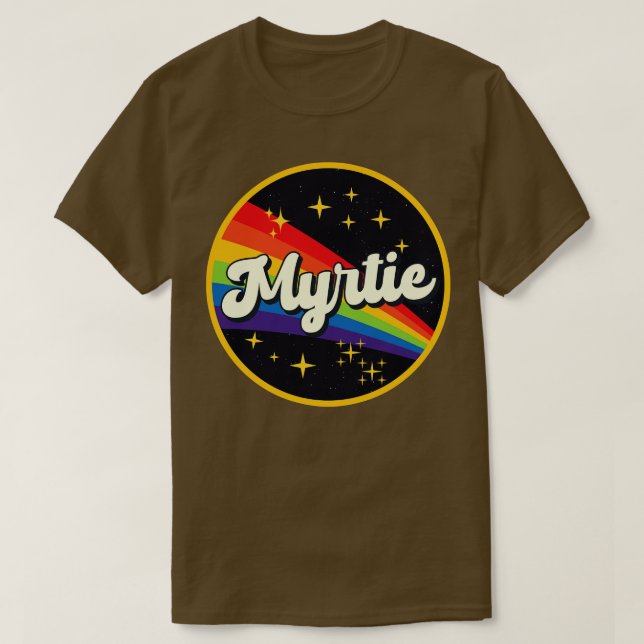 Myrtie Rainbow In Space Vintage Style T-Shirt (Design Front)