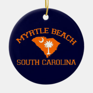 Myrtle Beach. Ceramic Tree Decoration