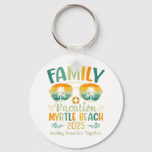 Myrtle Beach Family Vacation 2025 Matching Summer Key Ring