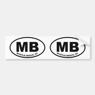 Myrtle Beach MB Bumper Sticker