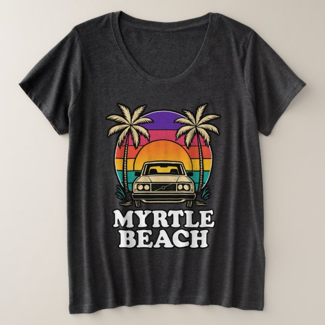 Myrtle Beach Plus Size T-Shirt (Design Front)
