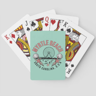 Myrtle Beach Retro Vignette  Playing Cards
