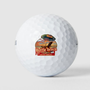 Myrtle Beach SC Beach Scene Design Golf Balls