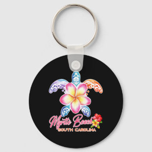 Myrtle Beach Sea Turtle Plumeria South Carolina Key Ring