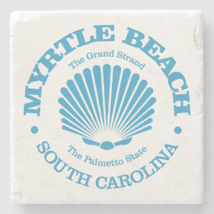 Myrtle Beach (seashell) Stone Coaster