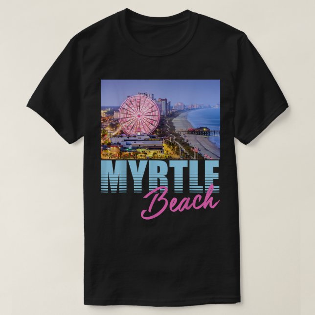 Myrtle Beach Skywheel Ferris Wheel Cute Love South T-Shirt (Design Front)
