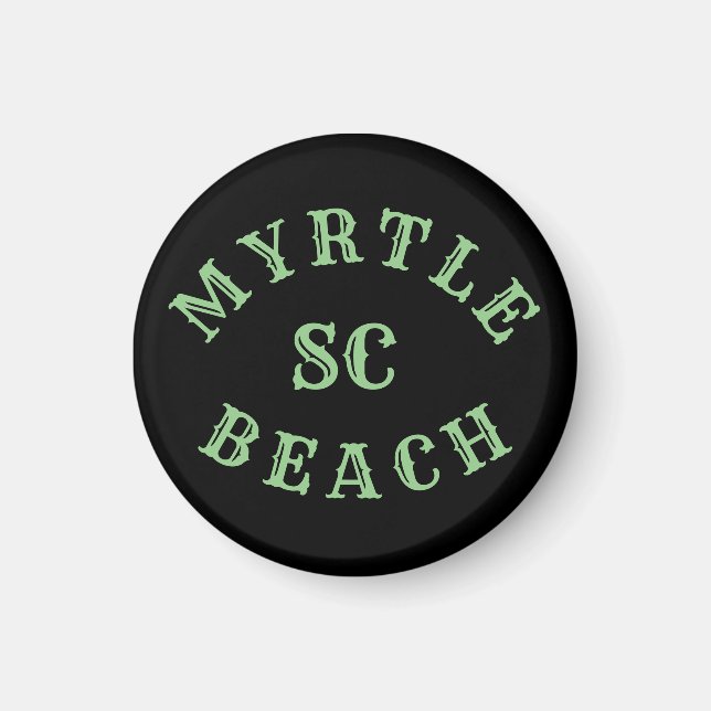 Myrtle Beach, South Carolina Button Magnet (Front)