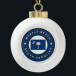 Myrtle Beach South Carolina Ceramic Ball Christmas Ornament<br><div class="desc">Myrtle Beach South Carolina</div>