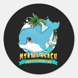 Myrtle Beach South Carolina Cute Ba Classic Round Sticker