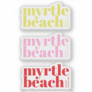 Myrtle Beach South Carolina modern pink yellow 