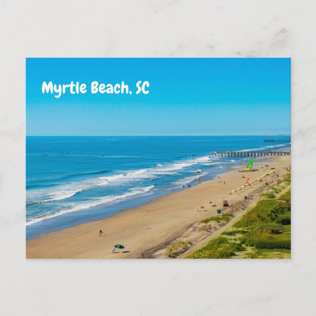 Myrtle Beach, South Carolina Ocean Waves  Postcard (Front)
