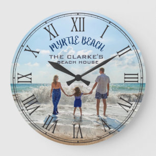 Myrtle Beach South Carolina or Change to Any Beach Large Clock
