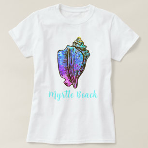 Myrtle Beach South Carolina Pretty Conch Sea Shell T-Shirt