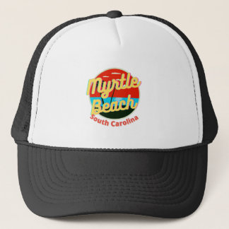 Myrtle Beach South Carolina Retro Sunset Trucker Hat