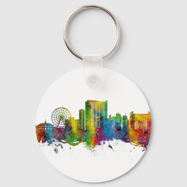 Myrtle Beach South Carolina Skyline Key Ring (Front)