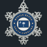 Myrtle Beach South Carolina Snowflake Pewter Christmas Ornament<br><div class="desc">Myrtle Beach South Carolina</div>