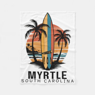 Myrtle Beach South Carolina Surfing Surfer _1 Fleece Blanket