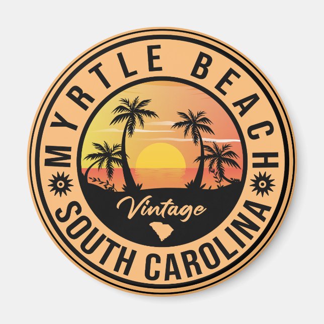 Myrtle Beach South Carolina - Vintage 60s Souvenir Magnet (Front)