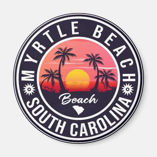 Myrtle Beach South Carolina - Vintage 60s Souvenir Magnet (Front)