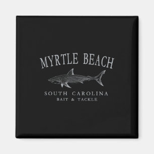 Myrtle Beach South Carolina Vintage Shark Arched G Magnet