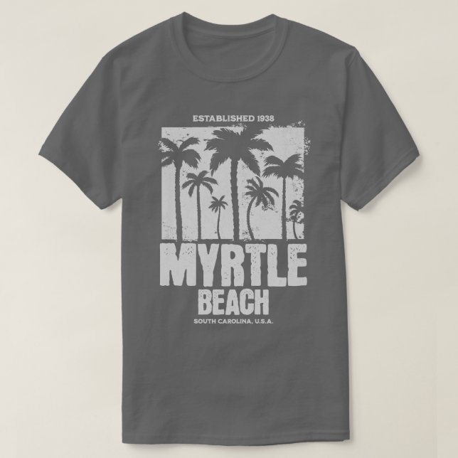 Myrtle Beach South olina Palm Trees T-Shirt (Design Front)