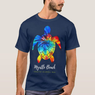 Myrtle Beach South olina Sea Turtle Tie Dye T-Shirt