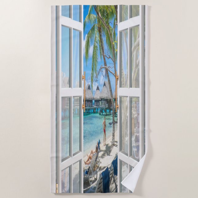  Myrtle Beach Summer Vacation Beach Towel (Front)