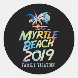 Myrtle Beach Vacation South Carolina For Men Women Classic Round Sticker