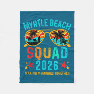 Myrtle Beach Vacation Squad Family Fleece Blanket