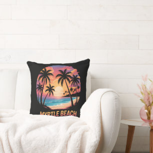 Myrtle Beach Vacation Surfer  Cushion