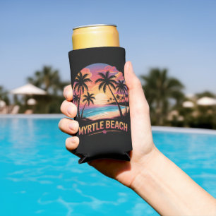 Myrtle Beach Vacation Surfer Seltzer Can Cooler