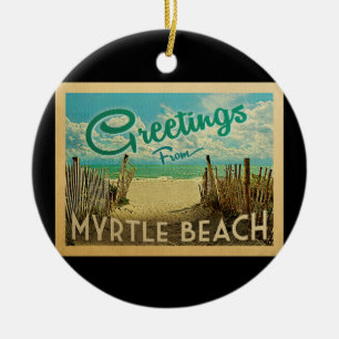 Myrtle Beach Vintage Travel Ceramic Tree Decoration