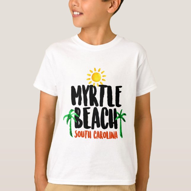 Myrtle Beach Watercolor T-Shirt (Front)