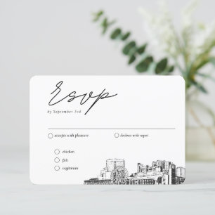 Myrtle Beach Wedding Traditional RSVP Meal Options Enclosure Card