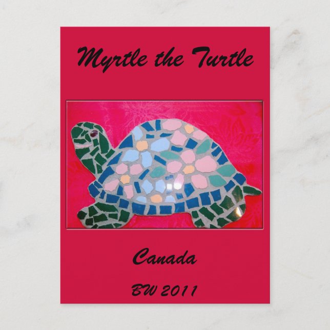 Myrtle the Turtle Canada Postcard (Front)