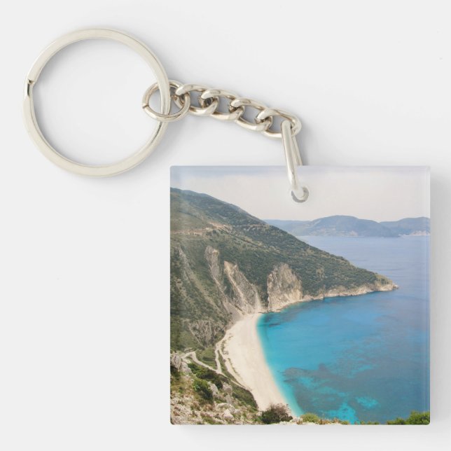Myrtos Beach (Kefalonia) Key Ring (Front)