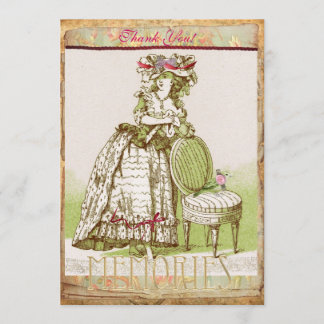 Mys Victorian Lady Thank You card