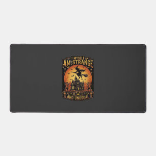 Myself Am Strange Unusual Halloween Witch Haunted Desk Mat