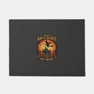 Myself Am Strange Unusual Halloween Witch Haunted Doormat