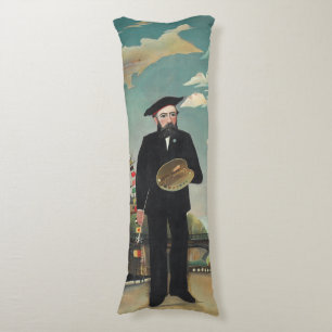 Myself: Portrait – Landscape, Henri Rousseau 1890 Body Cushion