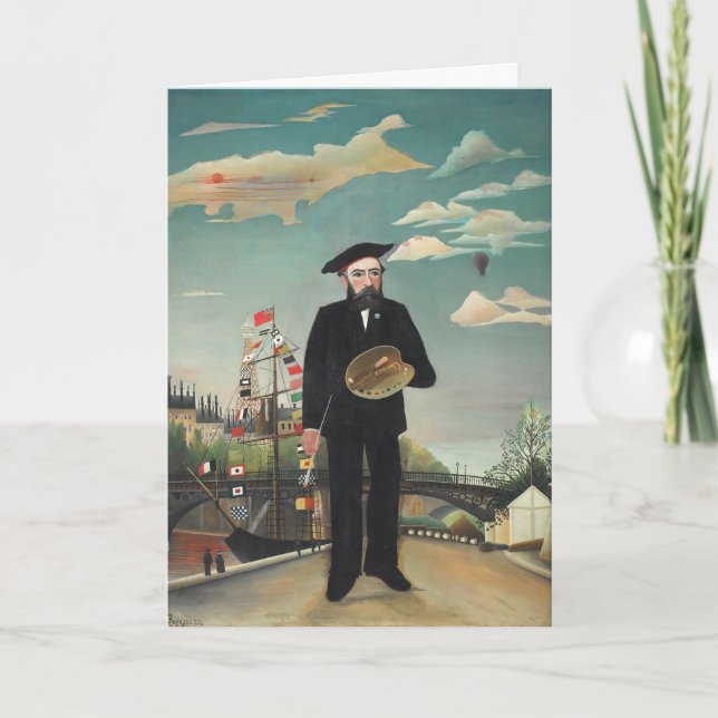 Myself: Portrait – Landscape, Henri Rousseau 1890 Card (Front)